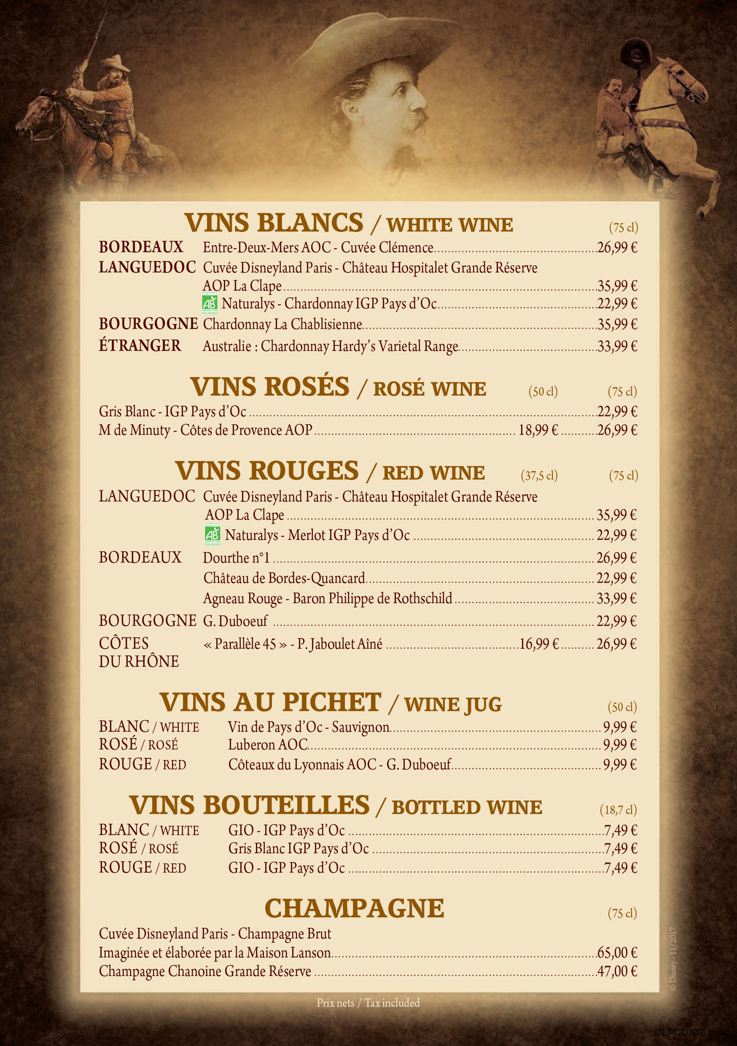 buffalo bill s wild west show menu dlp guide restaurant to go menu