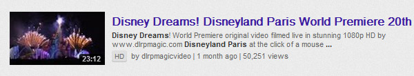 Our Disney Dreams! HD video celebrates 50,000 views