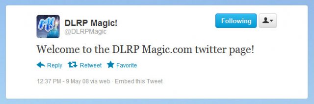 First @DLRPMagic tweet