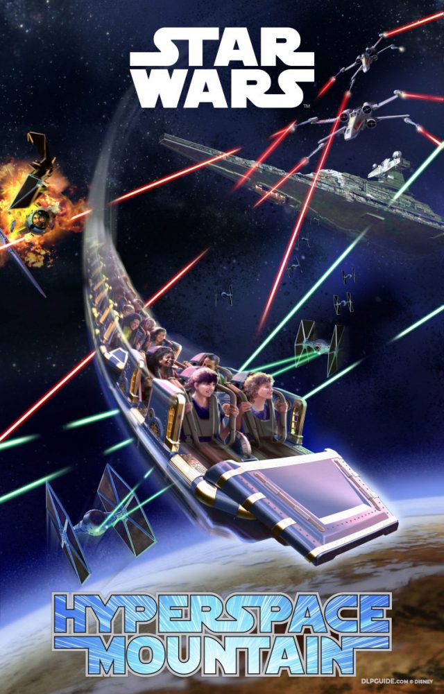 Star Wars Hyperspace Mountain: Rebel Mission Disneyland Paris poster artwork
