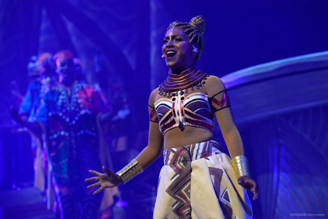Nala in The Lion King: Rhythms of the Pride Lands musical stage show at Disneyland Paris
