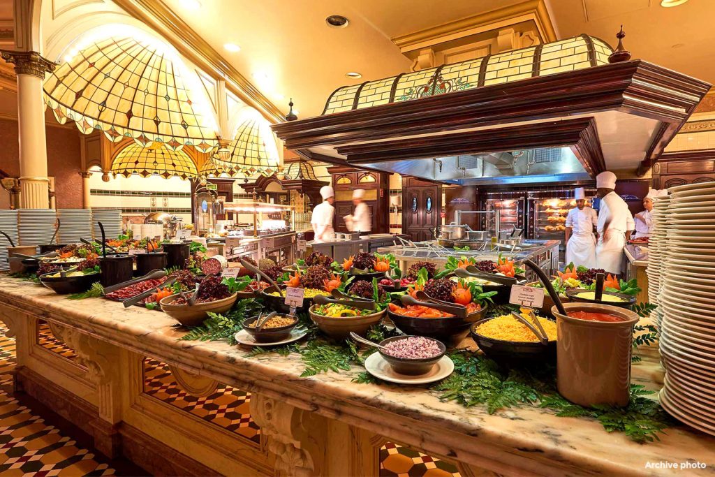 Plaza Gardens Restaurant buffet at Disneyland Paris